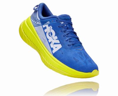 Hoka One One Men's Carbon X Road Running Shoes Blue/Rose (HO3254) Australia